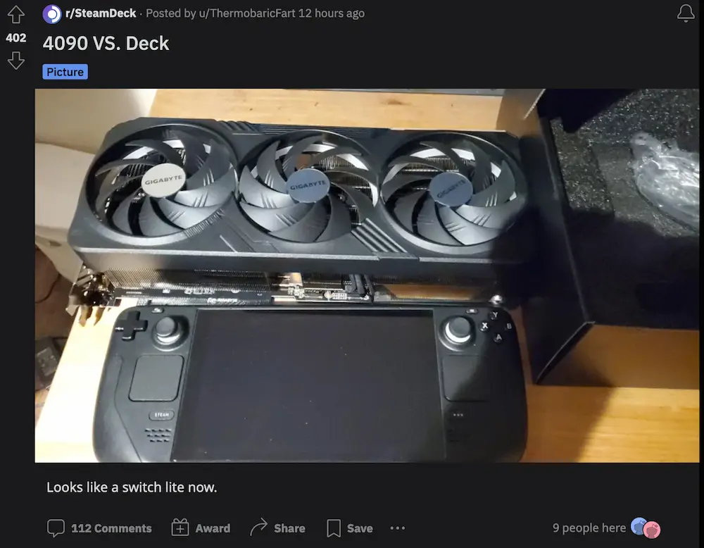 steam deck vs nvidia rtx 4090