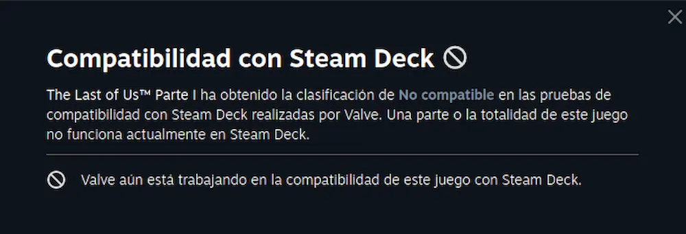 the last of us parte uno steam deck