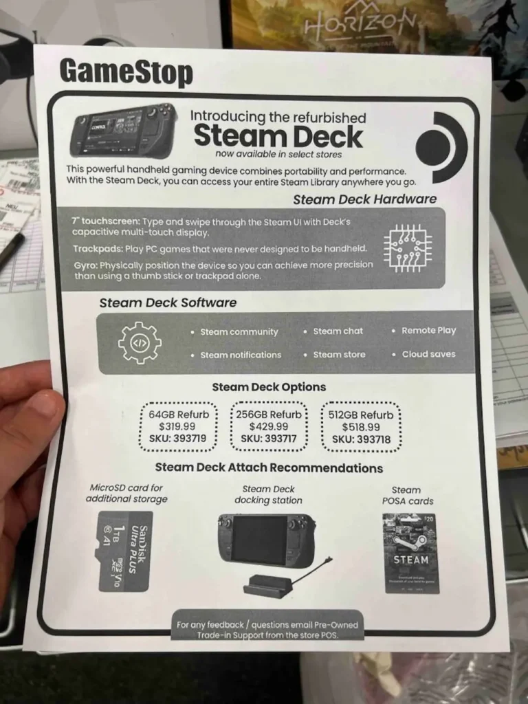gamestop steam deck