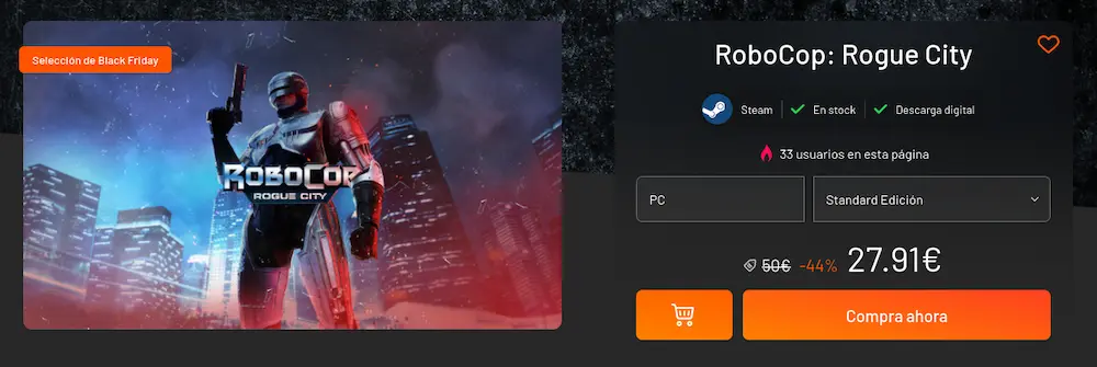 robocop rogue city descuento steam
