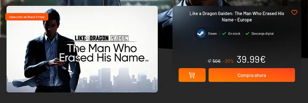 Like a Dragon Gaiden: The Man Who Erased His Name CON DESCUENTO